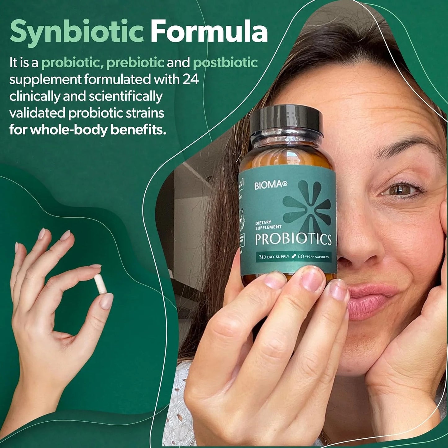 BIOMA Probiotics DigestiveHealth Probiotic -GutSupport for Men & Women